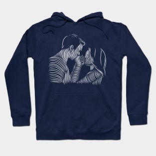 kissing a silhouette Hoodie